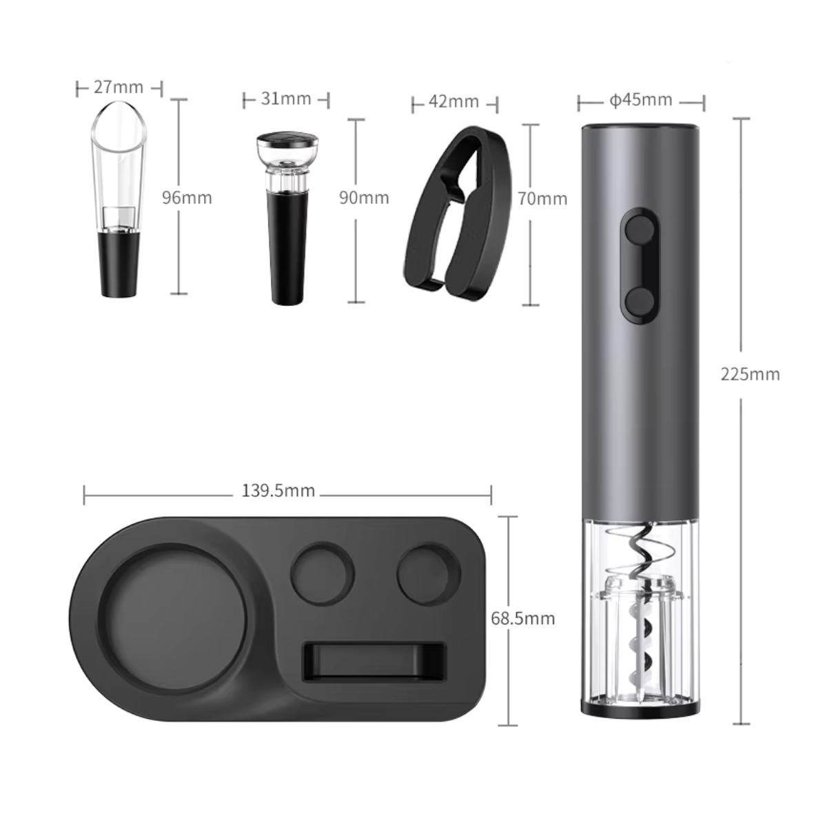 Coffret cadeau tire-bouchon électrique